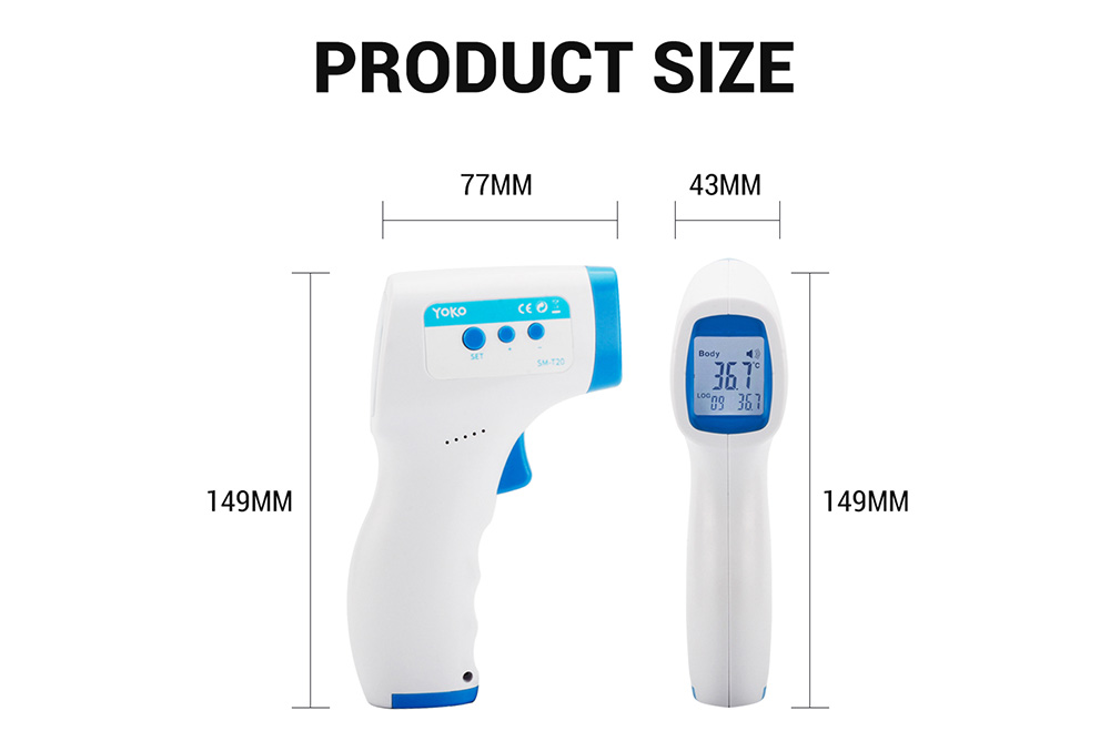 YOKO Infrared Thermometer SM-T20 Non Contact Baby Adult Forehead 